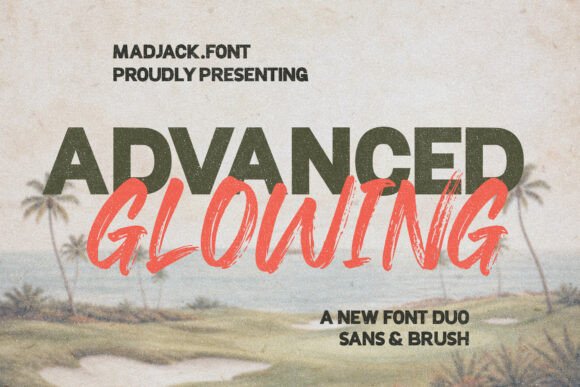 Advance Glowing: A Versatile Font Duo for Retro and Luxury Design
