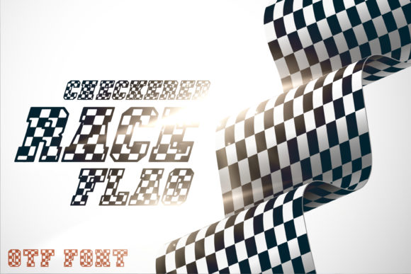 Checkered Race Font: Bold and Versatile Design