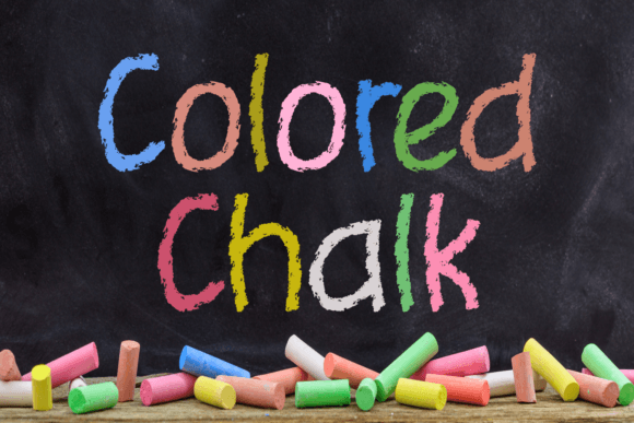 Colored Chalk Font: A Nostalgic Touch for Your Designs