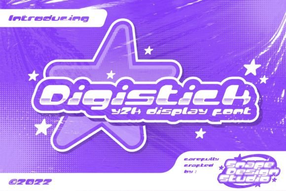 Digistick: A Futuristic Font Inspired by Y2K Design for Modern Creativity