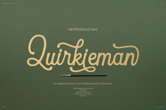 Discover the Timeless Charm of Quirkieman: A Vintage Handmade Cursive Font