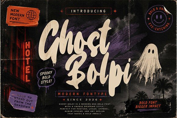 Ghost Bolpi: A Bold Font for Edgy Designs