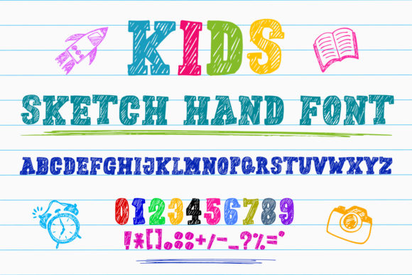 Kids Sketch Hand Font for Creative Projects