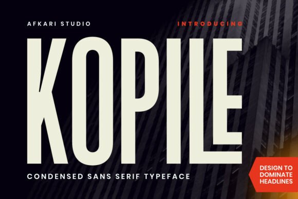 Kopile: A Modern Condensed Sans Serif Font for Professional Design