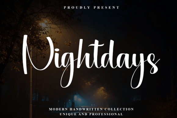 Nightdays: A Timeless Elegance in Modern Handwritten Script